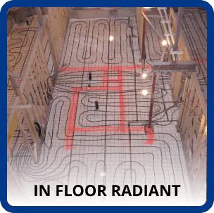 View Of An Underfloor Radiant Heating System By Aa Service, Showcasing A Meticulous Tubing Layout And Marked Areas For Optimal Efficiency.