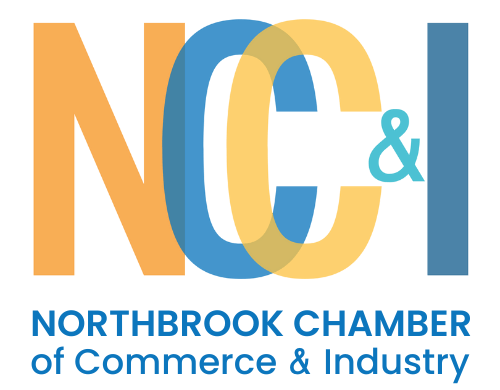 Discover The Northbrook Chamber Of Commerce &Amp; Industry'S Logo, Showcasing Overlapping Letters &Quot;N,&Quot; &Quot;C,&Quot; And &Quot;I&Quot; In Orange And Blue. This Distinctive Design Sits Proudly Above The Full Organization Name In Blue, Embodying What We'Re All About.