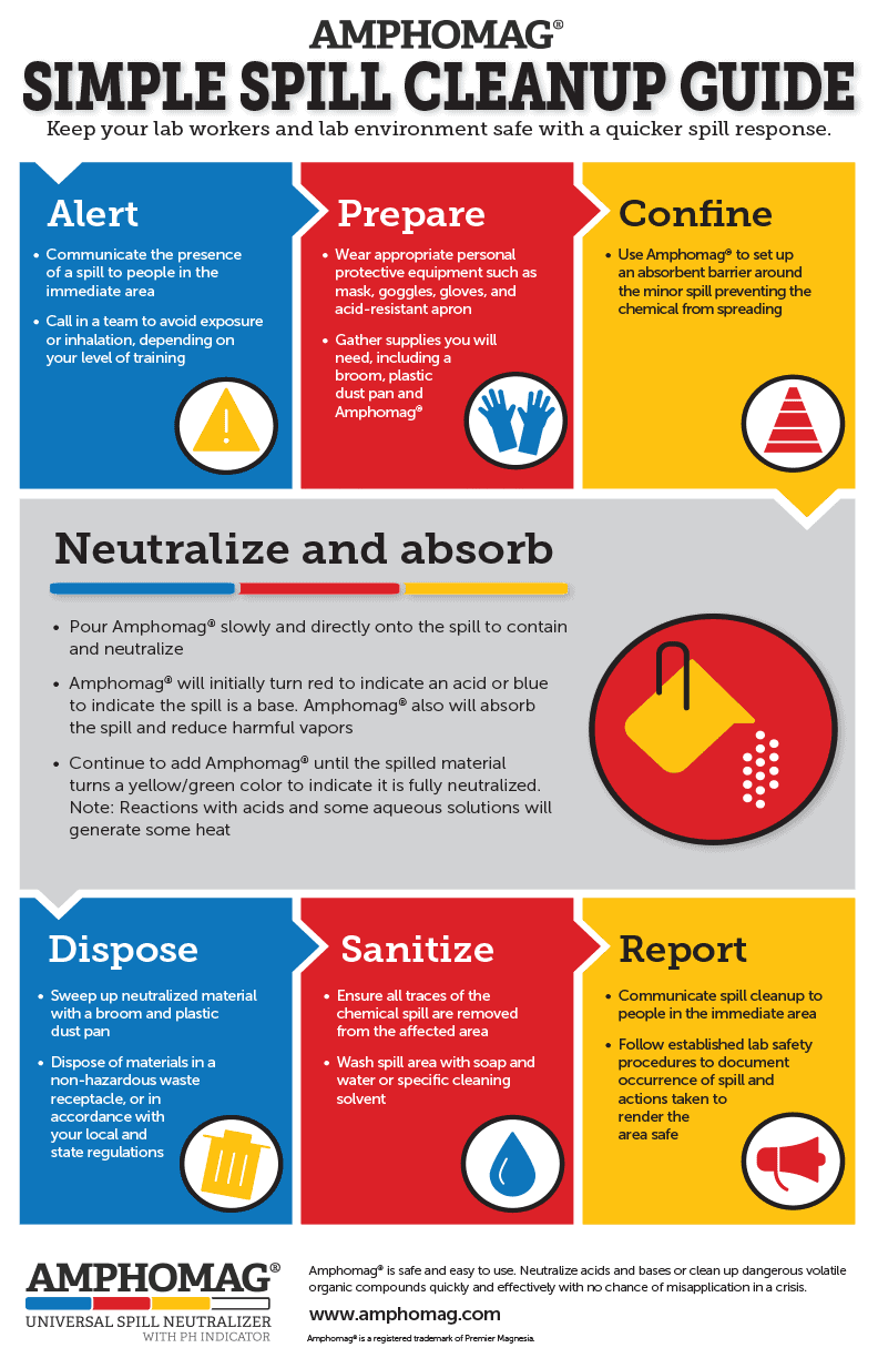 Infographic poster created to show the Amphomag cleanup process