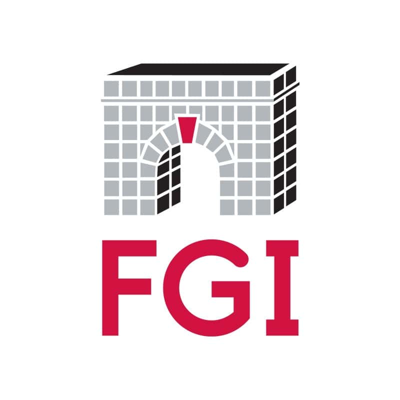 Facility Guidelines Institute logo featuring a stone arch with a highlighted keystone.