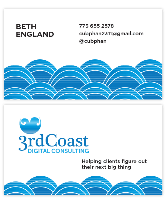 Double sided business cards.
