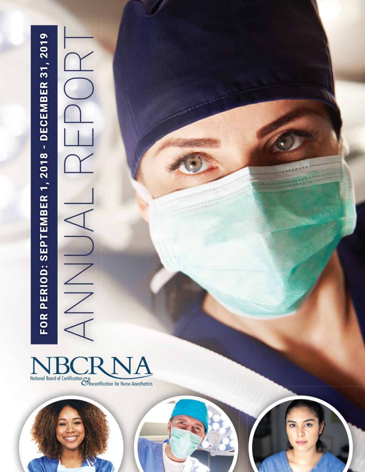 2019 Annual Report Cover for NBCRNA.