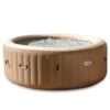 Opblaasbare bruine jacuzzi met bubbels.