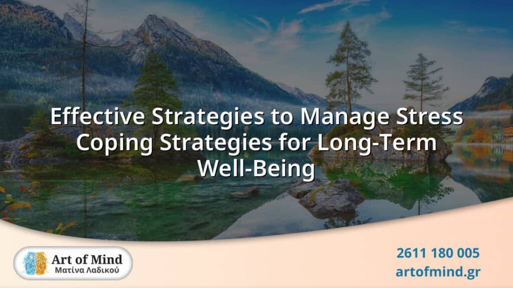 Illustration representing effective strategies for managing stress with coping techniques to support long-term emotional well-being and mental resilience.
