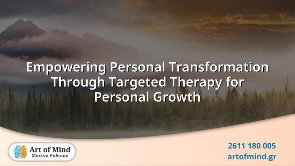 A serene and inspiring visual representation of personal transformation through targeted therapy, highlighting mental health growth and emotional healing techniques.
