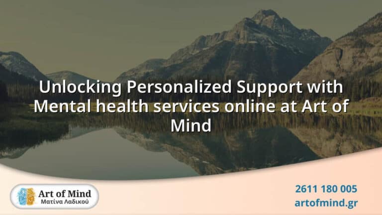 A digital illustration representing online mental health services offered by Art of Mind, showcasing virtual therapy sessions and personalized psychological support in Greece.