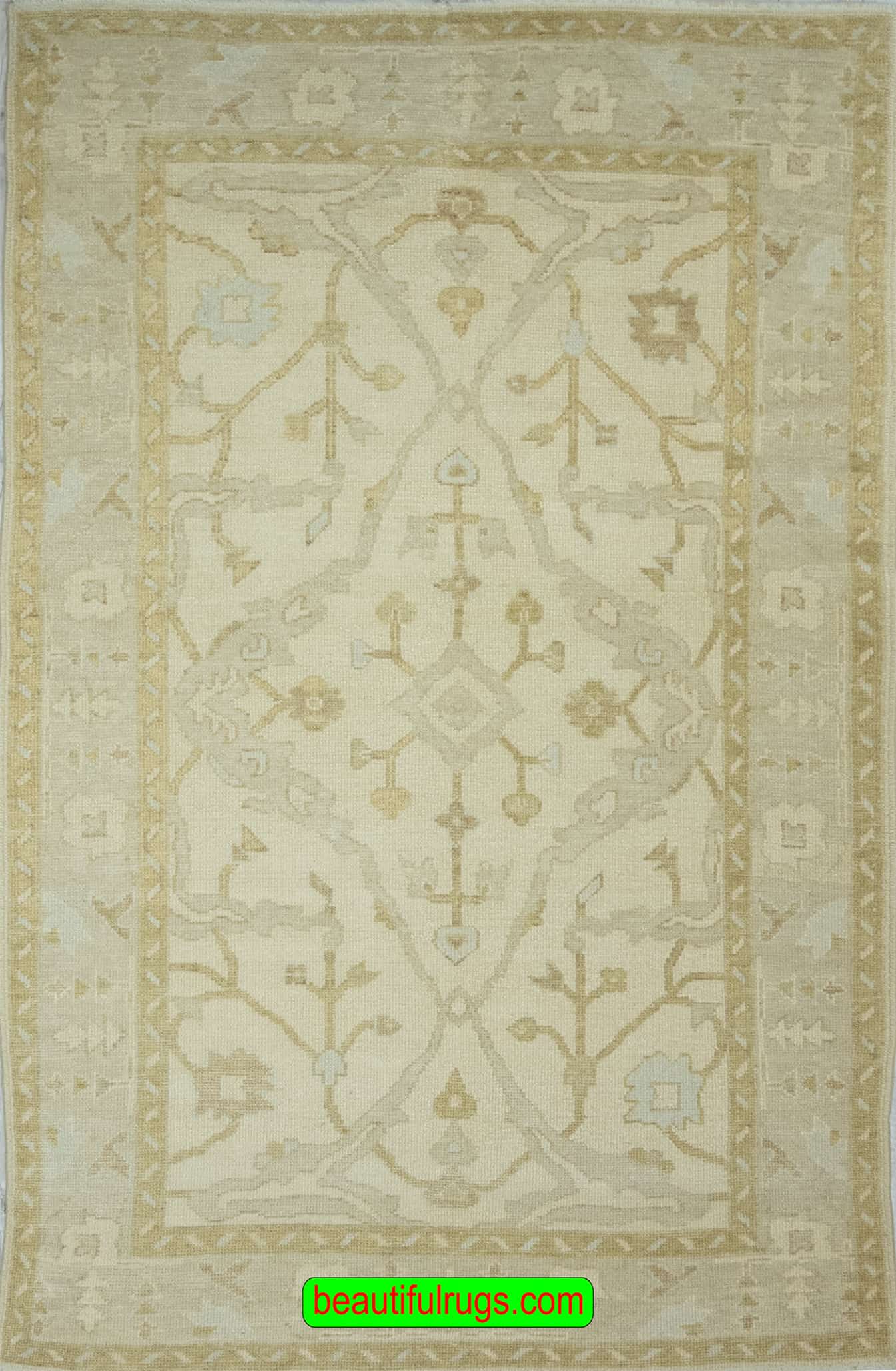 Vintage Oushak Rug, Turkish Rugs, Antique Oushak Rugs for Sale, size 5.5x8.10