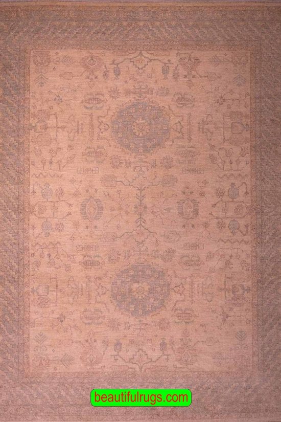 Turkish Style Rug, Transitional Style Rug in Pastel Color, size 9x12