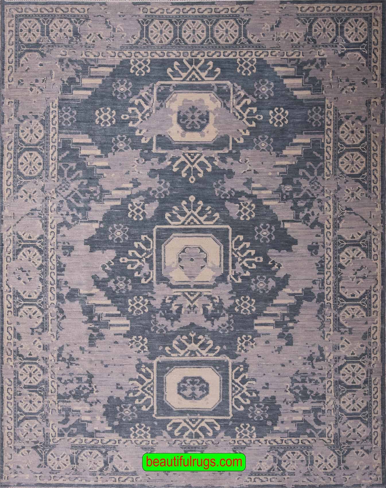 Modern Geometric Rug, Modern Area Rug Gray, size 7.10x10.1