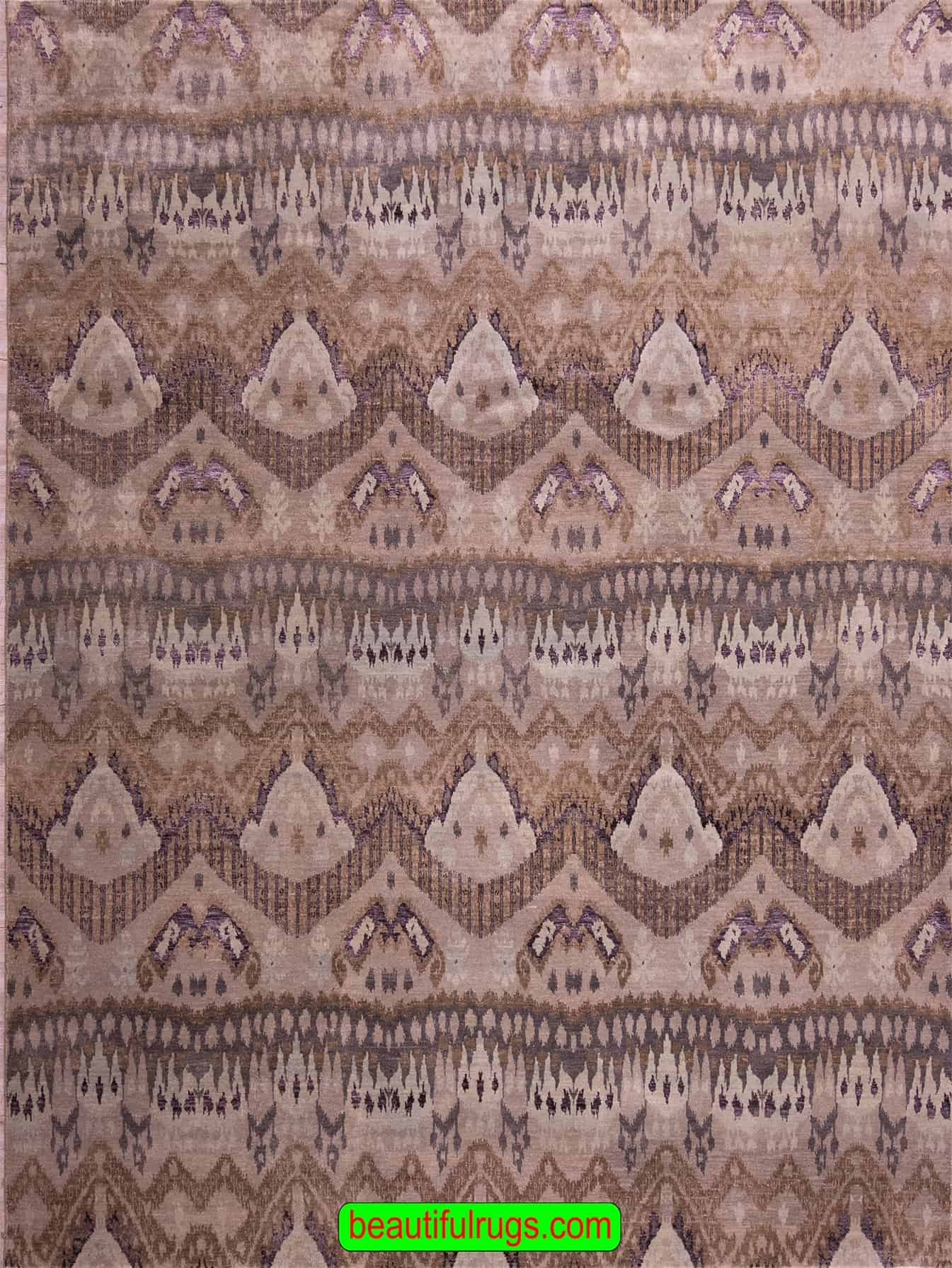 Bohemian Rug, Brown Oriental Rug, size 7.10x9.10