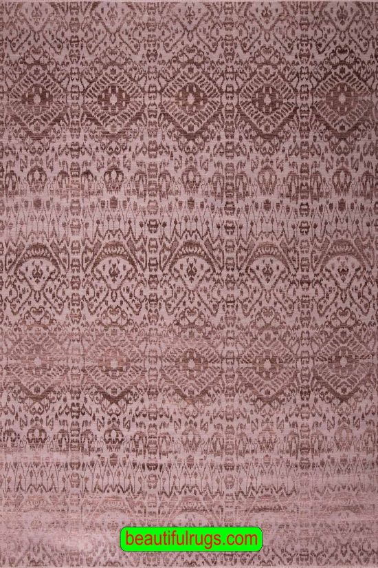 Decorative Contemporary Rug, Brown and Gray Color Rug, size 9.2x12.2