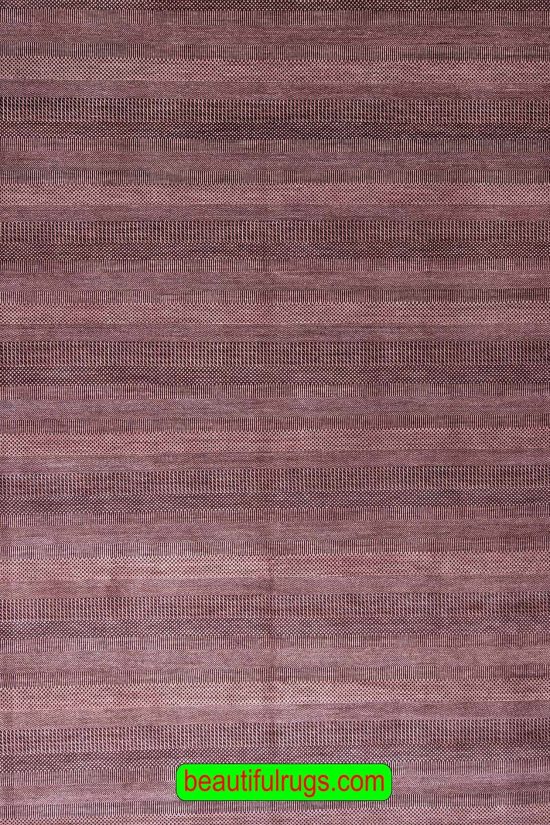 Indian Rug with Stripes, Colorful Contemporary Rug, size 9x12.1