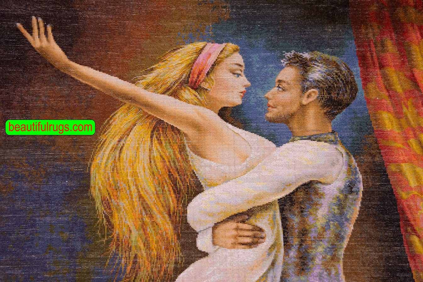 Romantic Ballet Dance, Handmade Persian Pictorial Rug, Size 2.5x3.2