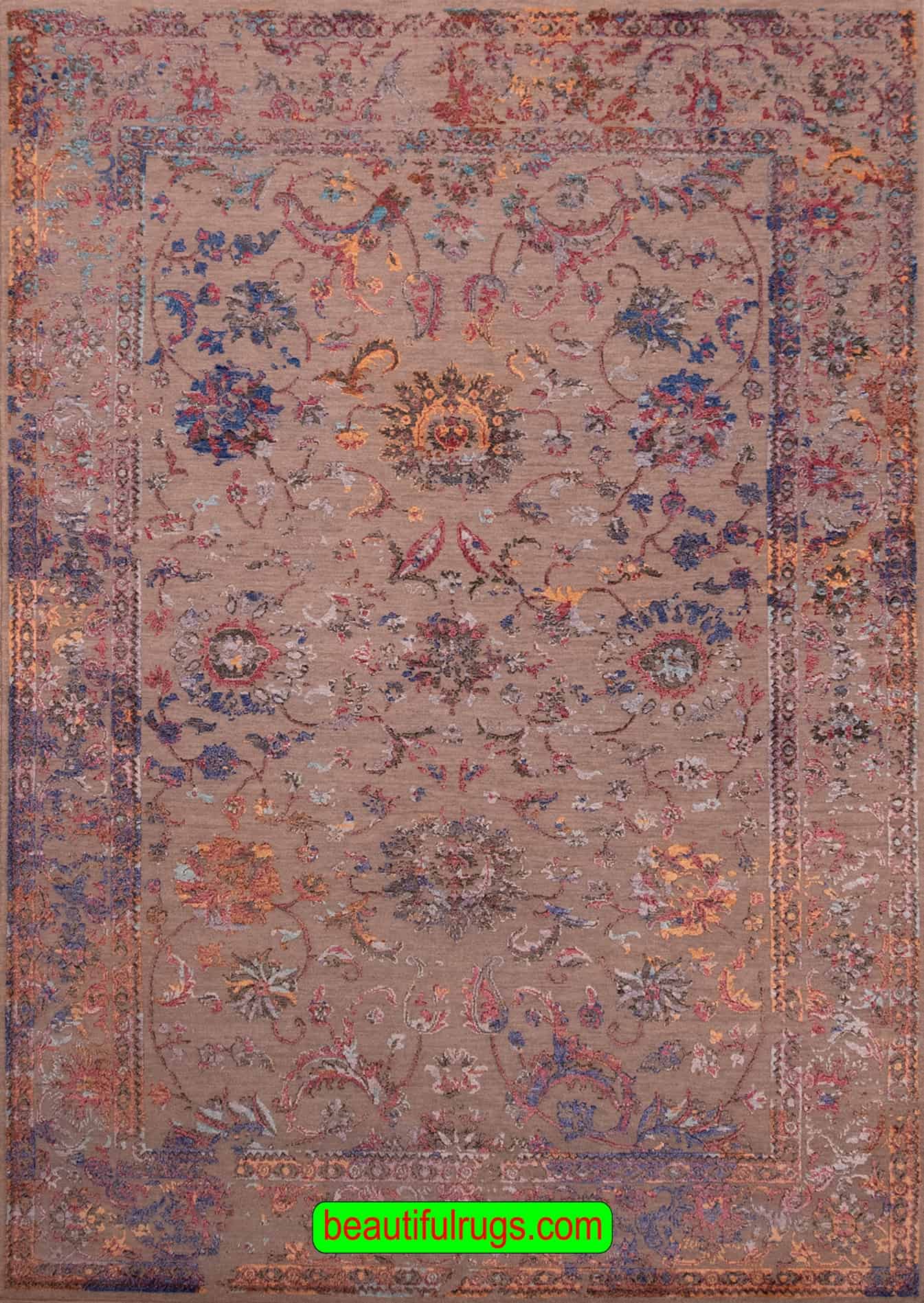 Hand Knotted Modern Rug, Multi Color Rug, Living Room Rug