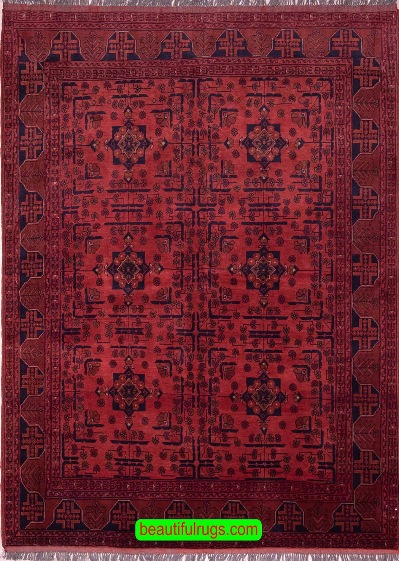 Afghan Rug, Nomadic Tribal Rug, Area Rug, size 5.8x7.8