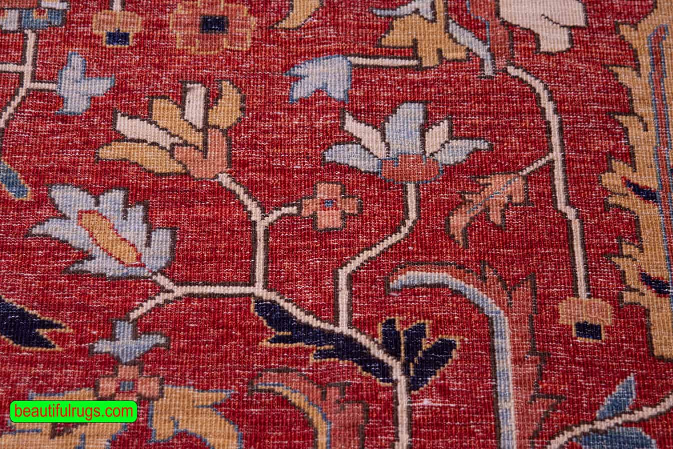 Geometric Serapi design rug with Terracotta color. Size 12.2x14.10