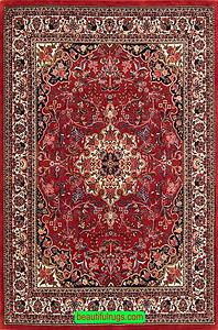 Handmade Persian Bijar Rug, Mauve and Rose Color. Size 5.3x7.4