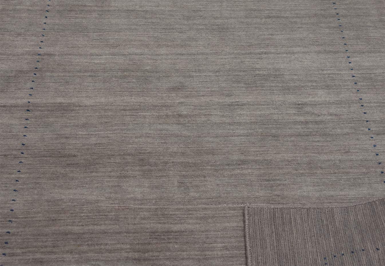 Modern area rug in Gabbeh style in gray color made in India. Size 4.1x6.