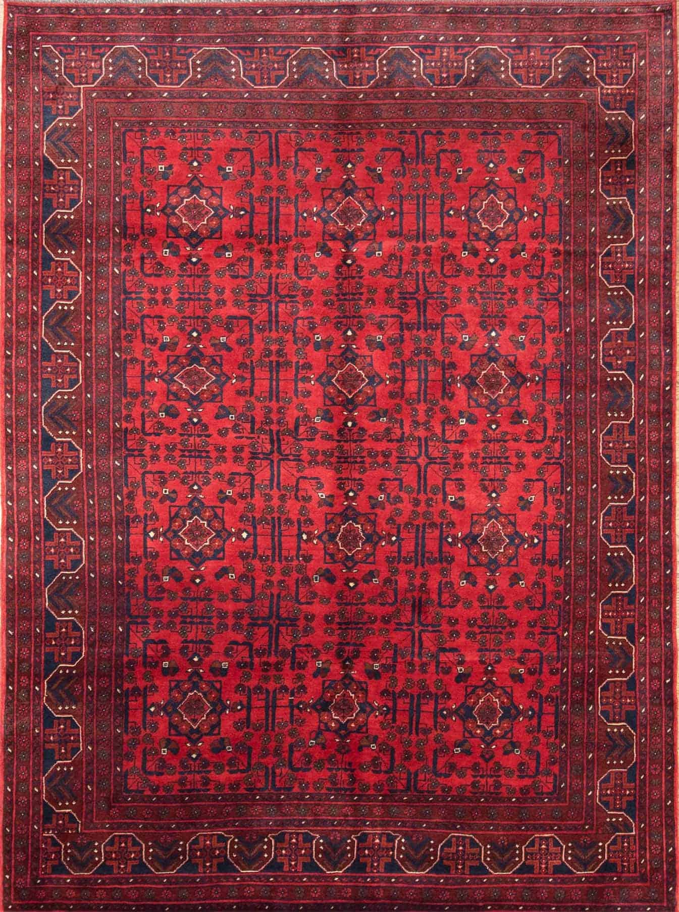 Living room rug. Handwoven traditional rug from Afghanistan. Rug size 6.6x9.7.
