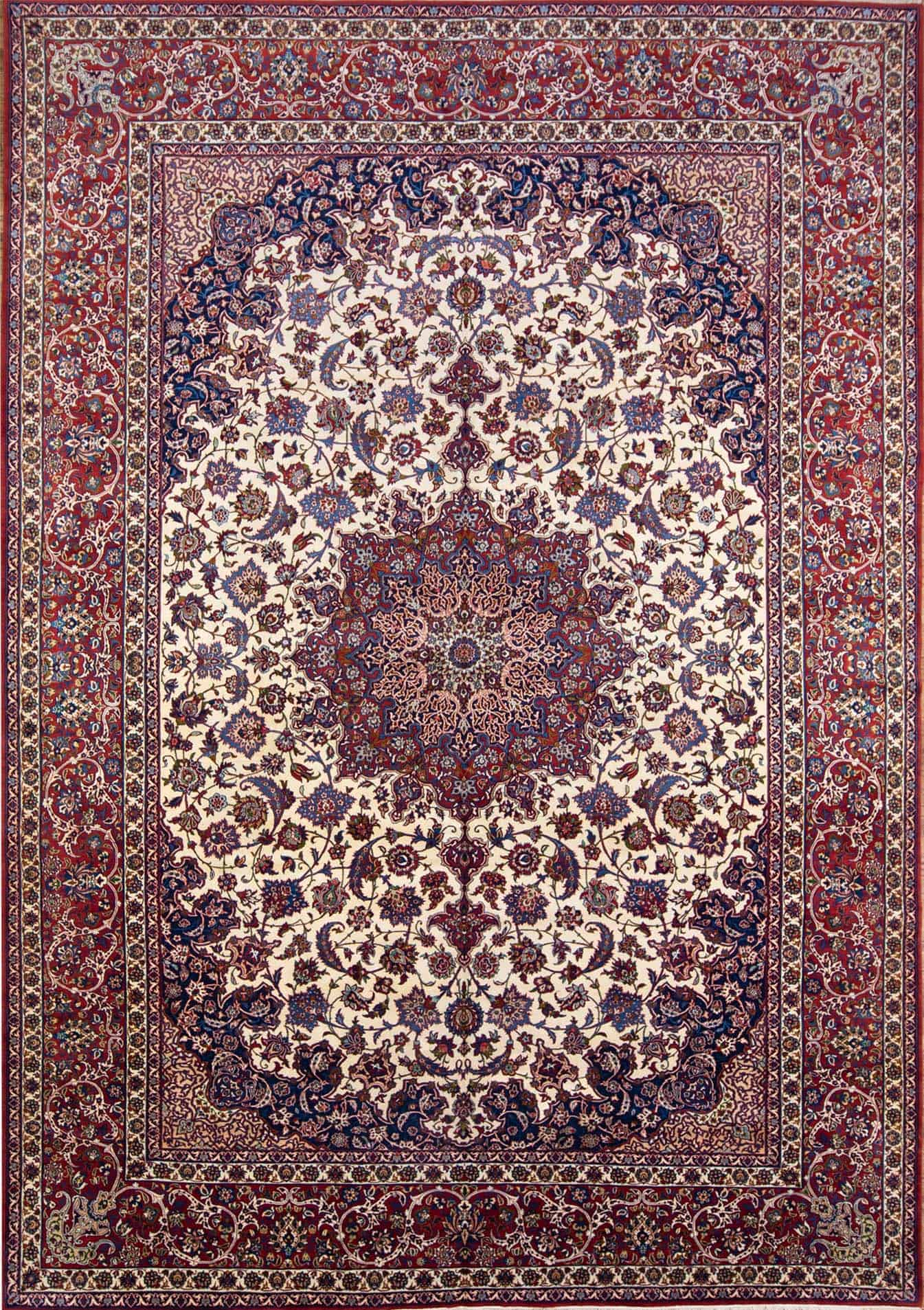 Antique Oriental Rug | Esfahan Carpet And Antique Persian Rug