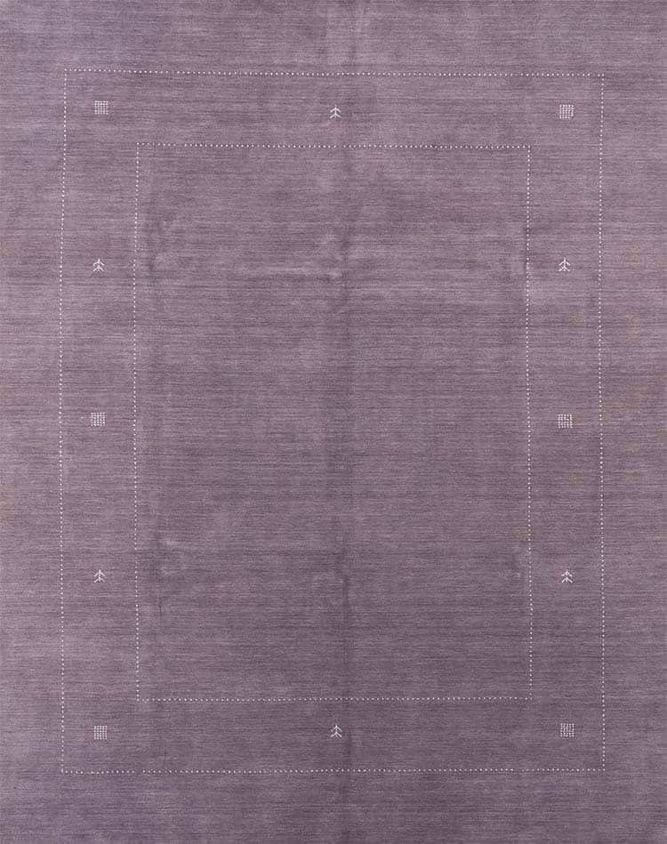 Purple rug, 8x10 wool area rug for living room or bedroom.