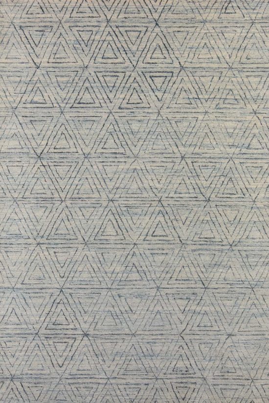 5x7 rug in our rug store, handmade wool modern rug in green blue color.