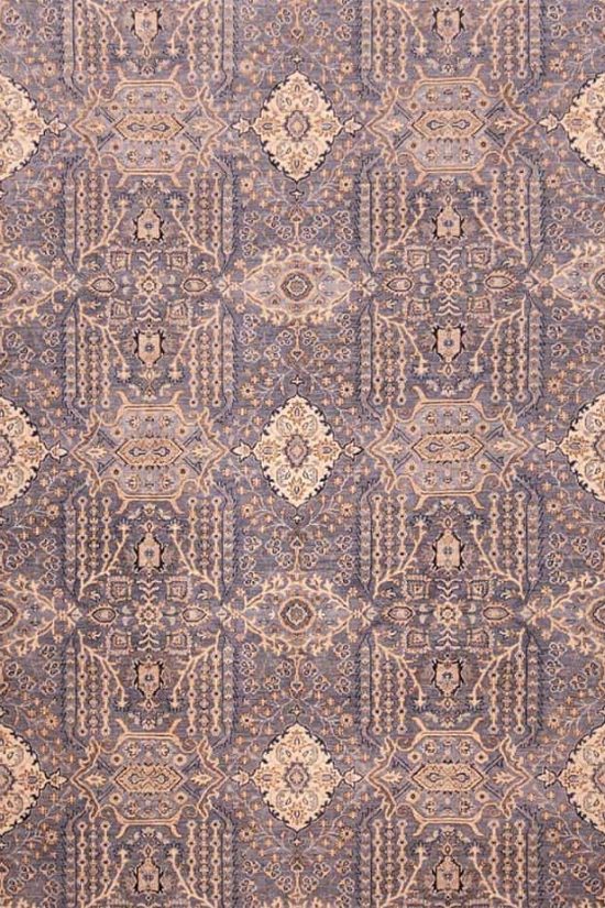 Oriental Rug, Handmade 8×10 Transitional Rur, Grey & Beige Color Rug.