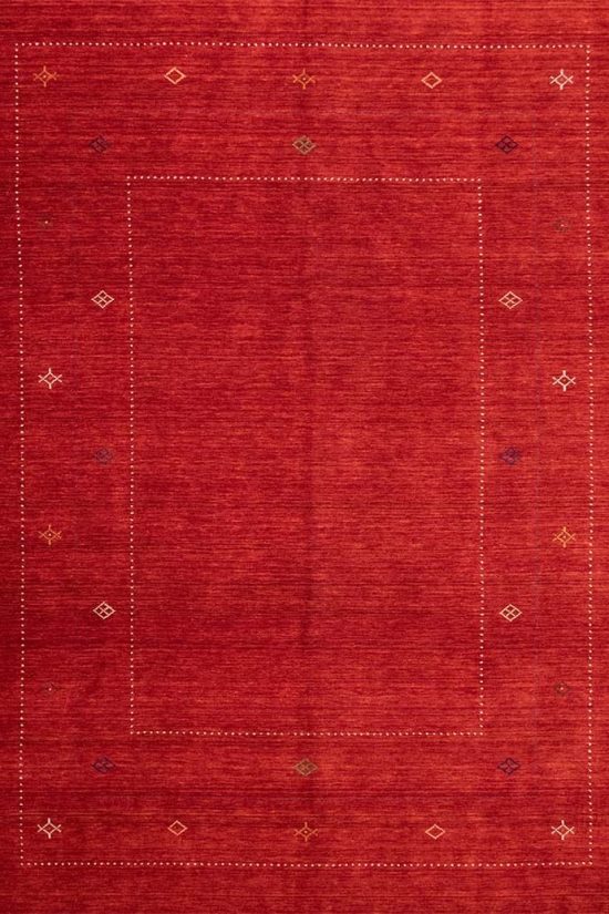 Hand Knotted Northwest Rugs, Gabbeh Style Rug, Red Color 8×10 Rug.
