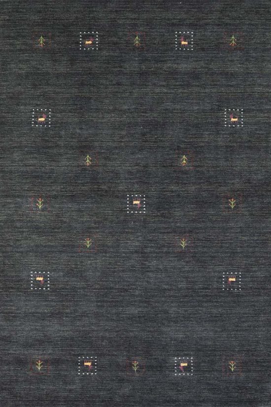 Charcoal grey rug made of wool, a modern simple rug made in India. Size 5.5x8.1.