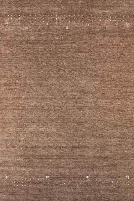 9x12 area rugs in contemporary Gabbeh style in brown color made of wool.
