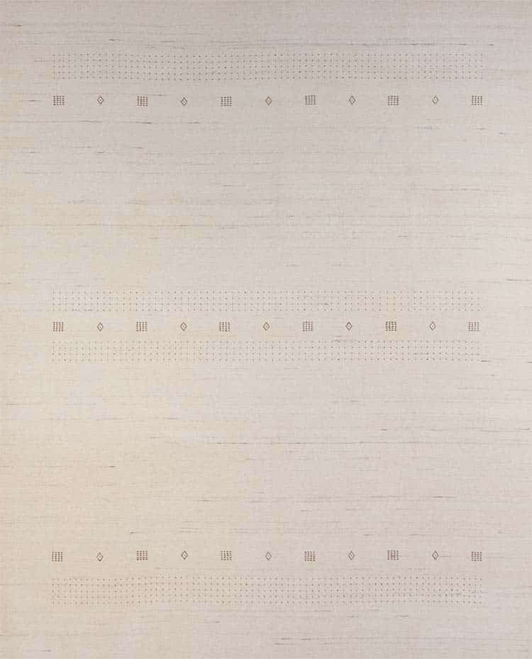 Cream rug, contemporary cream colored rug made from wool. Size 8.2x10.1.
