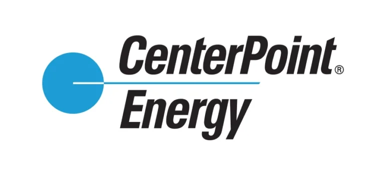 Logo of CenterPoint Energy, featuring a blue circle and horizontal line beside the company name in black text on a white background, symbolizes their commitment to Minnesota’s energy future and maximizing tax credits for their customers.