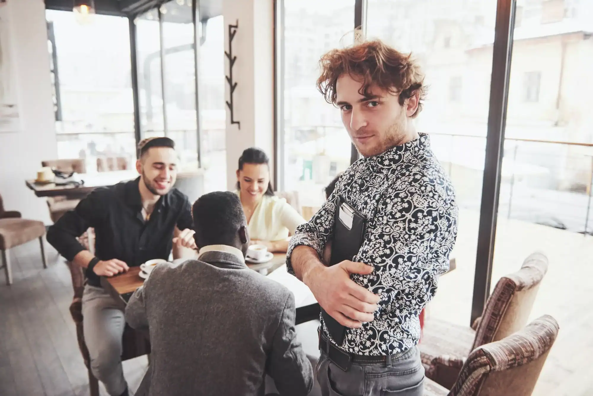 Business Team Coworkers Sharing World Economy Report Document Laptop