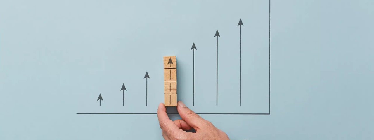 Business economy growth prediction graph