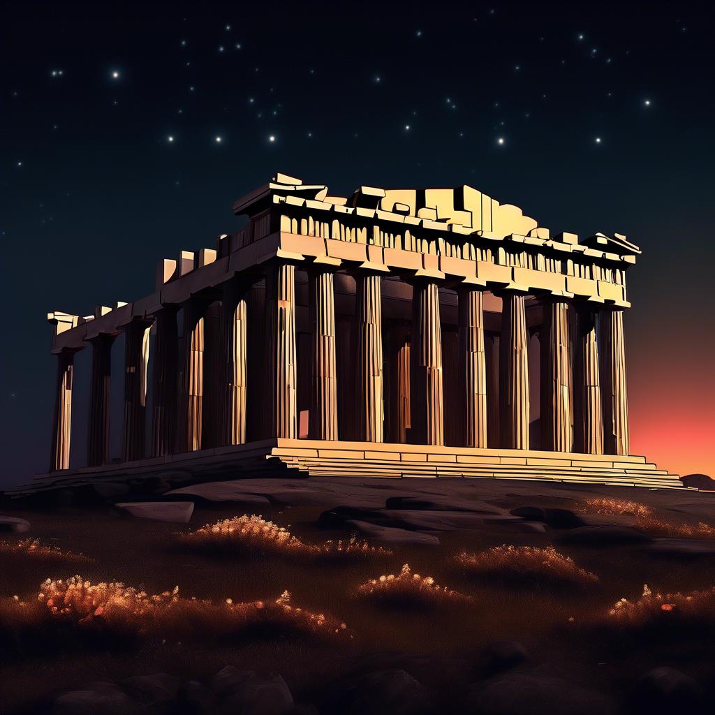 Η ‍απόδοση του Παρθενώνα κατά ⁤νύκτα