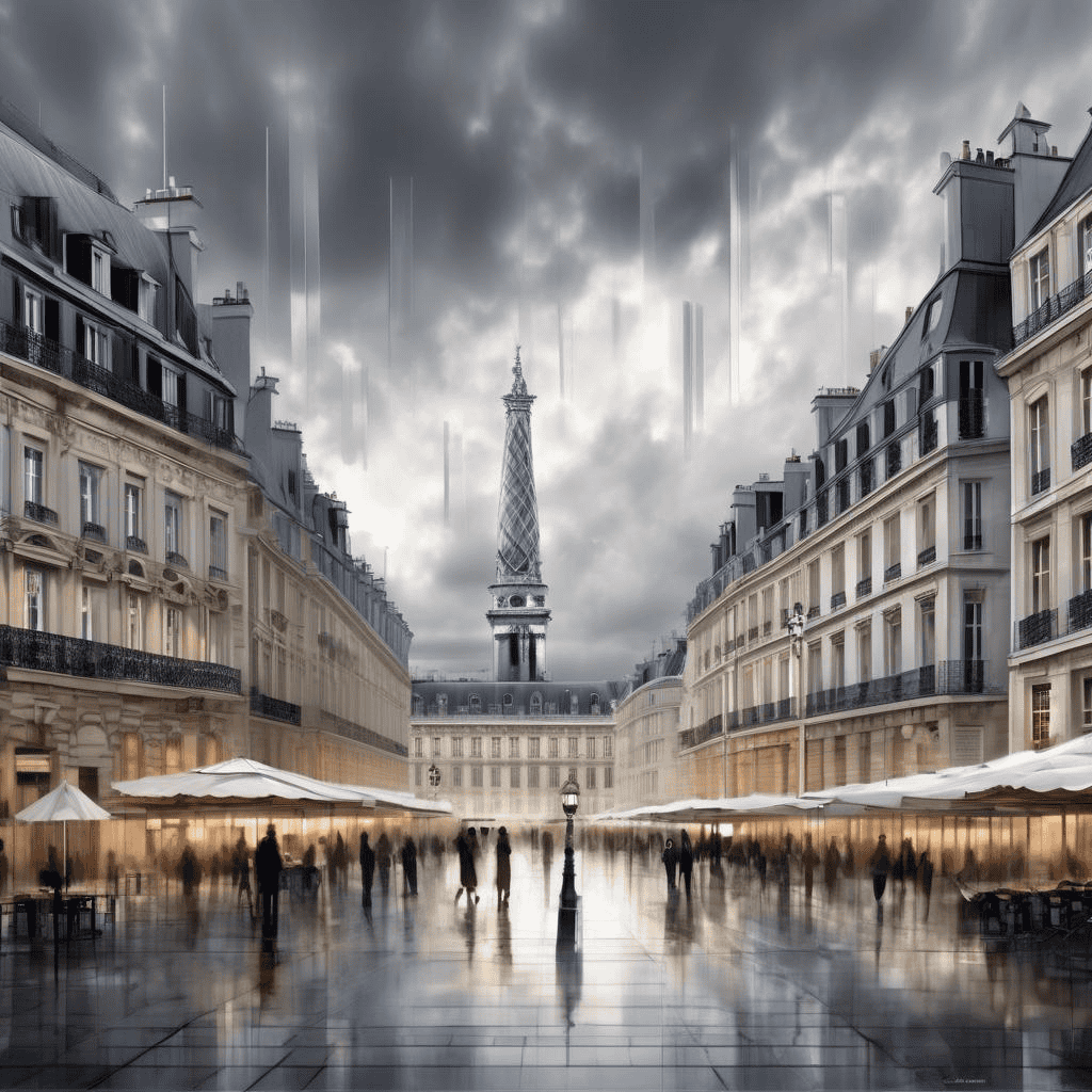 La place Vendôme, Ciel Gris – Jules Lefranc