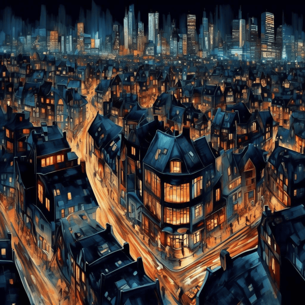 Houses at night – Albert Bloch