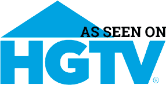 A blue HGTV logo with "ASS" written above the G, partially obscured by a blue roof graphic, representing Twin Cities home services.