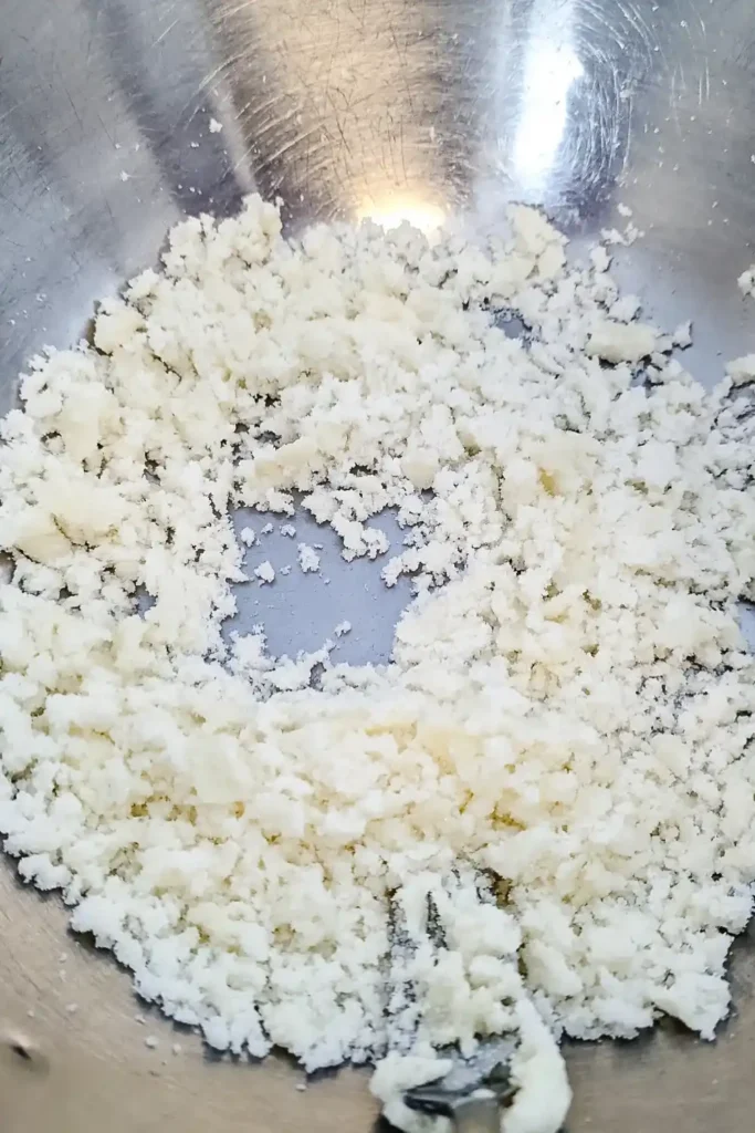 mixing sugar and oil for bar base