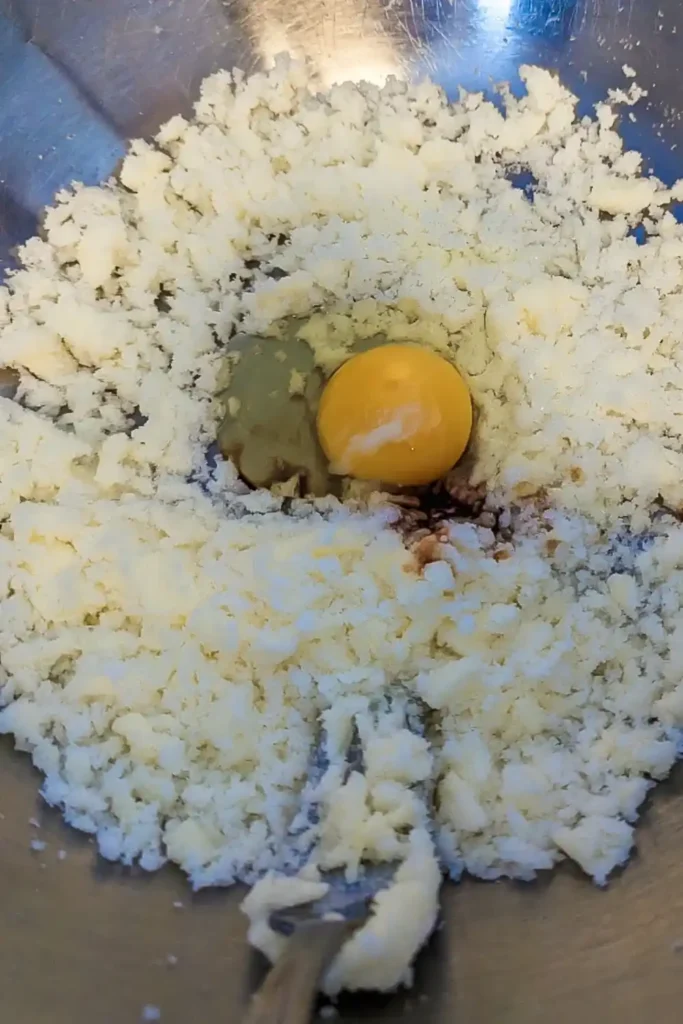 adding egg to wet ingredients