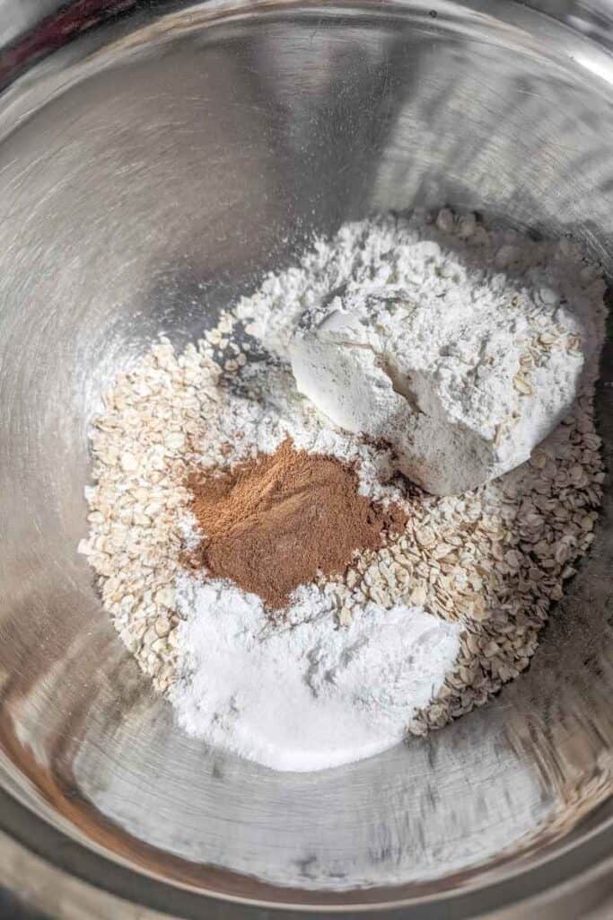baking powder salt cinnamon added to dry ingredients