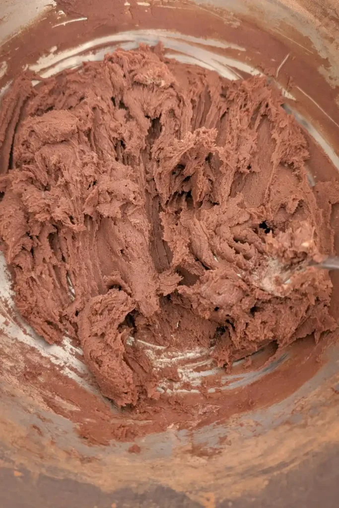 mix with creamed butter mixture