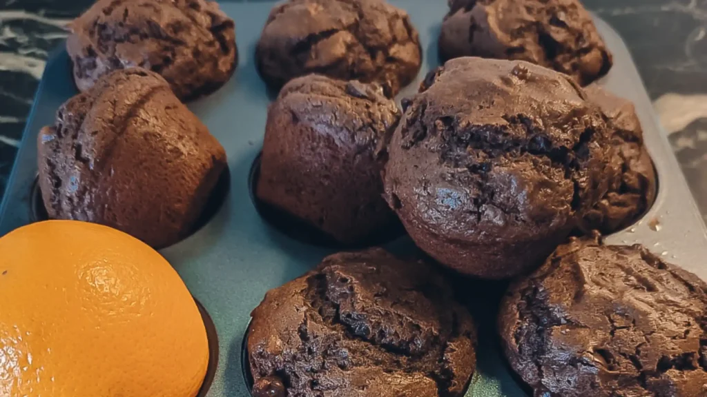 featured image of chocolate orange blossom muffins