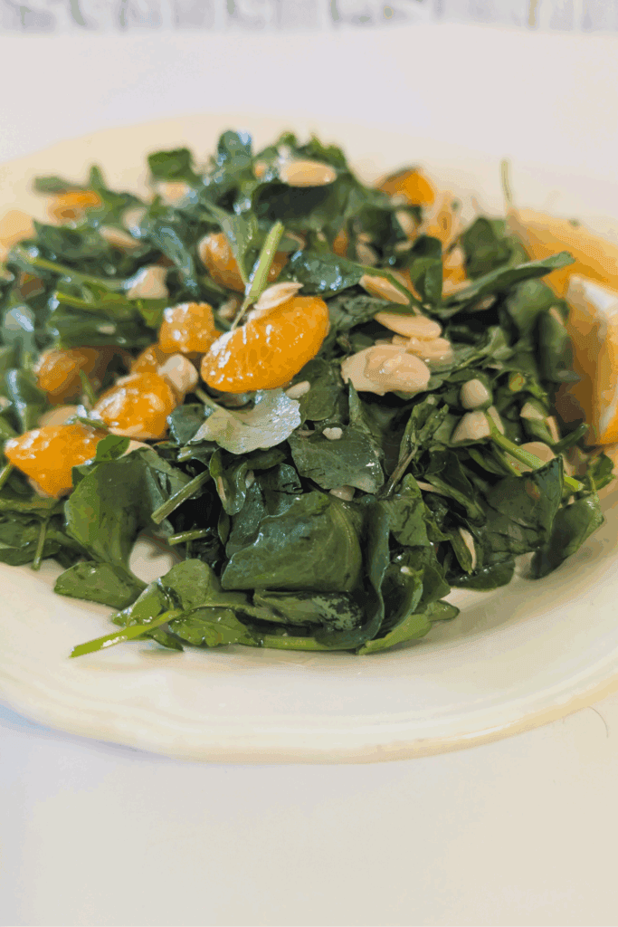 plated salad