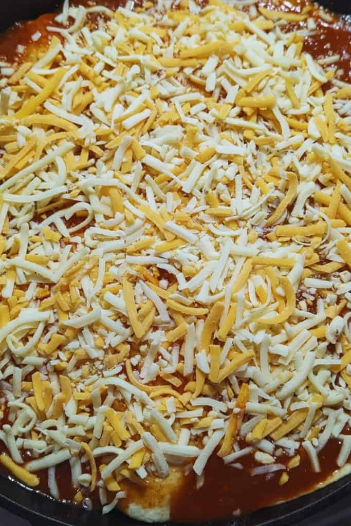 add lots of tex mex cheese on top