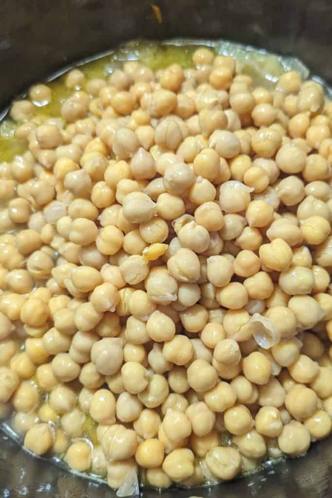 add the chickpeas to soup