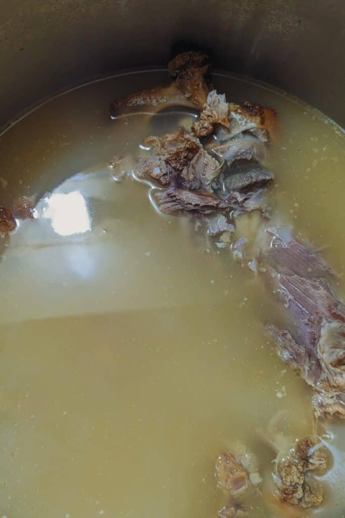 making lamb shank bone broth