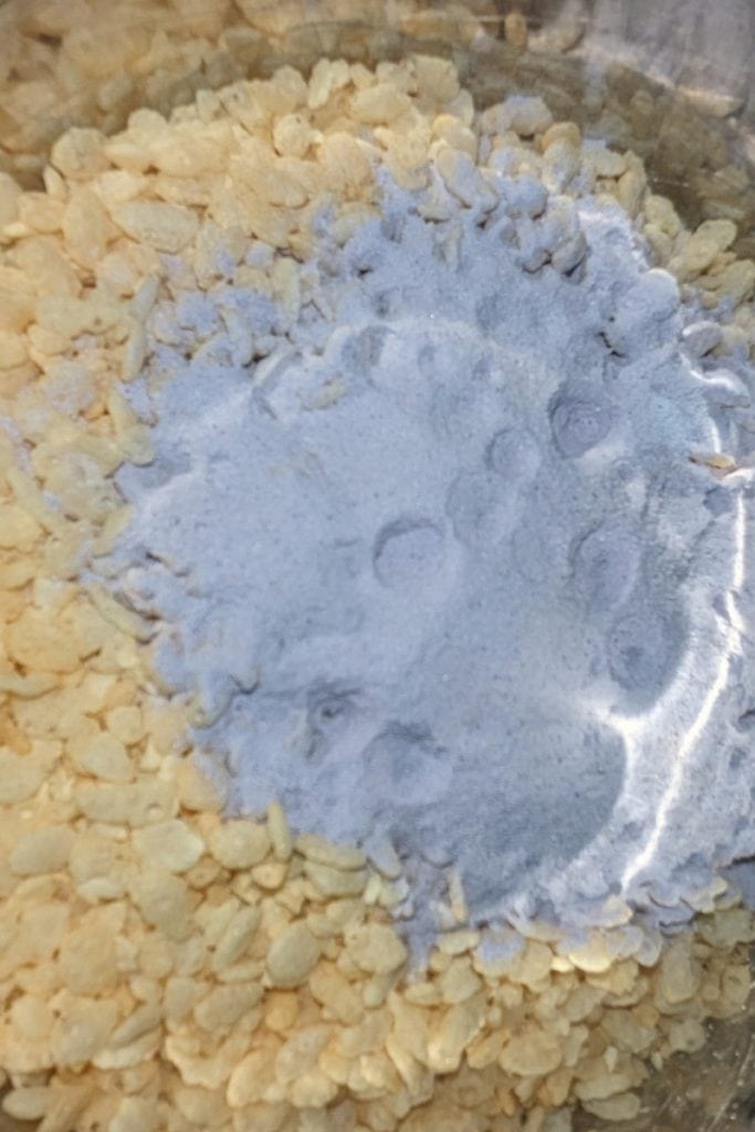 taro powder and rice krispies