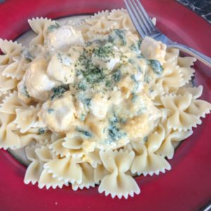 creamy tahini chicken farfalle (1)