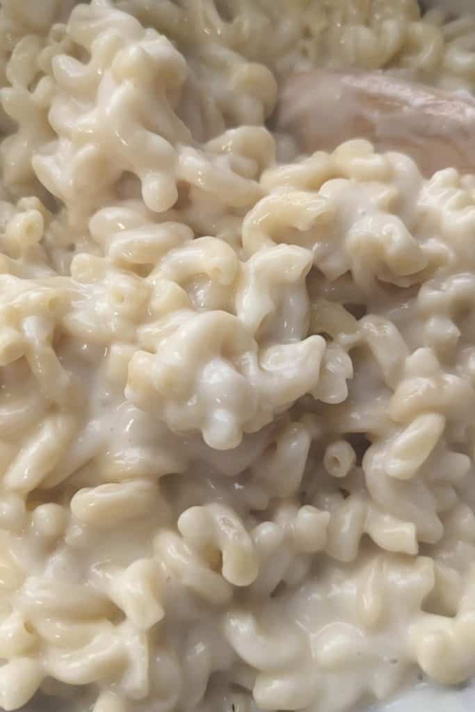 stir cheese sauce in thoroughly